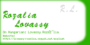 rozalia lovassy business card